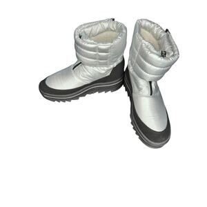Pajar Women's Silver Charcoal Stellare Flash Tarina Puff Snow Boots Size 8